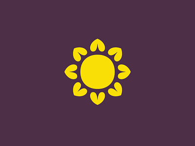 Sun/flower/Heart symbol gestalt hearts logo medical negative space sun sunflower symbol symmetric