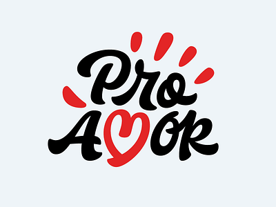 Pró-Amor Logotype flora de carvalho hands heart lettering non profit