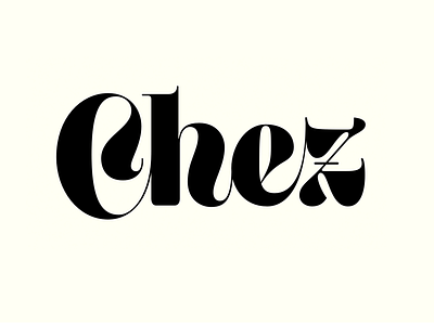 Chez in High Contrast bezier curves didone lettering pointed nib
