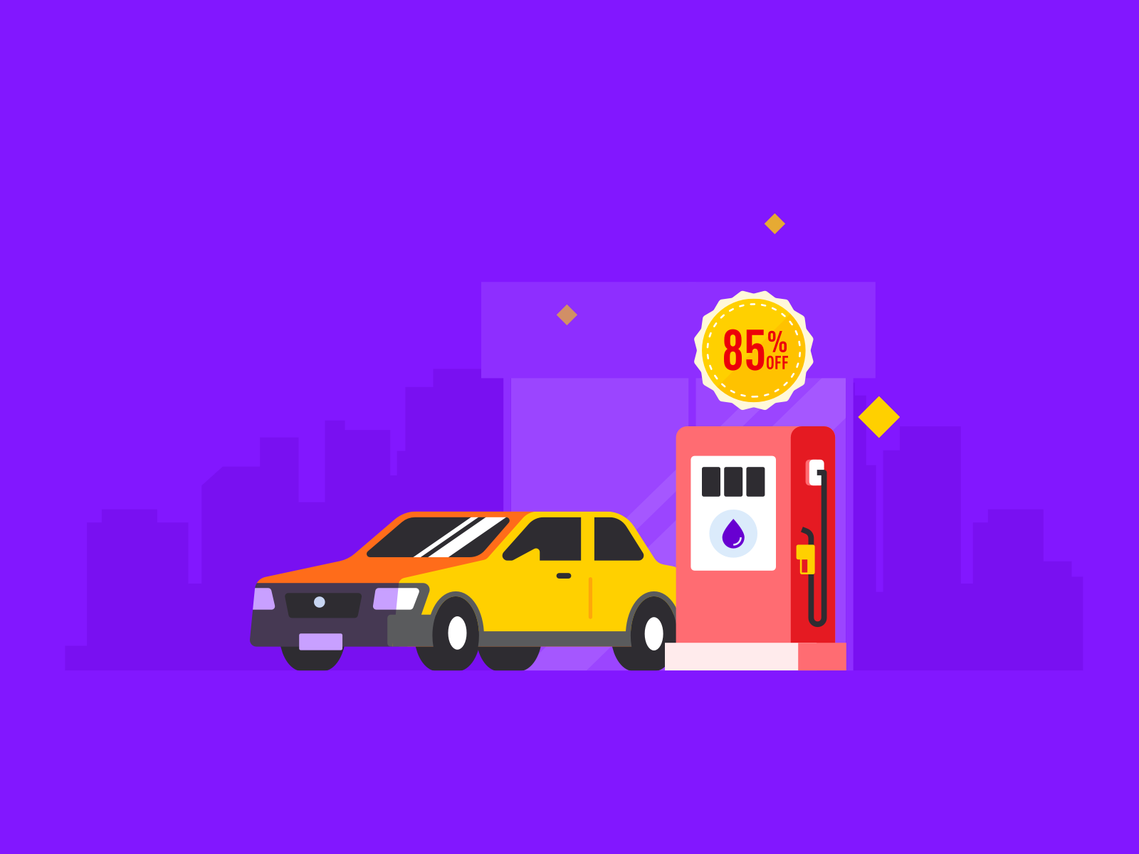 Gas station by ℙ𝔸𝟚𝕆 on Dribbble