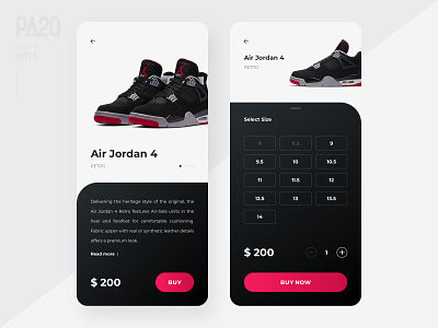 Sneakers Shopping App app design nike shoe shop shopping sneaker ui ui designs ux