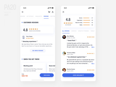 Daily UI #005 - Travel App app blue booking clean comment daily details hotel score travel ui