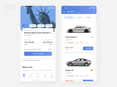 Daily UI #006 - Rental Cars App