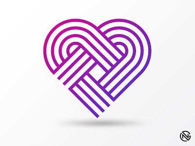 Heart Logo - Minimal Logo Design 3d app branding color creative logo date design designer graphic design heart heart logo letter logo line logo logo logo design love minimal logo nihan graphics ui