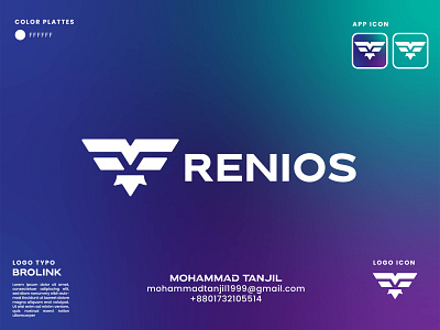 Renios Logo design adobe art artwork brand identity branding design designer designinspiration digital art graphic design graphic designer illustration letter head logo minimalist logo modern logo modern minimalist monogram typography ui