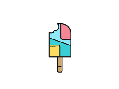 Colourful ice cream dessert flat icecream icon illustration vector