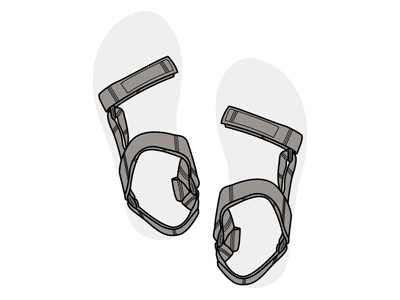Summer sandals 2015 illustration nye sandals summer teva vector