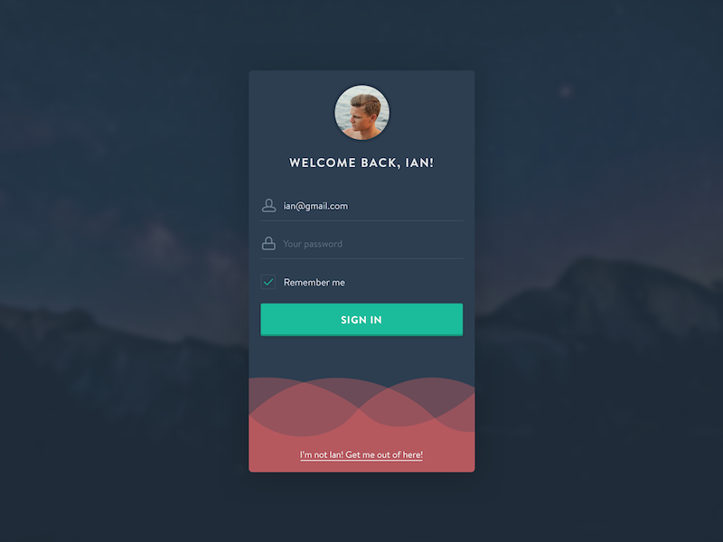 Daily UI 001 - Login by Víctor Arenas on Dribbble