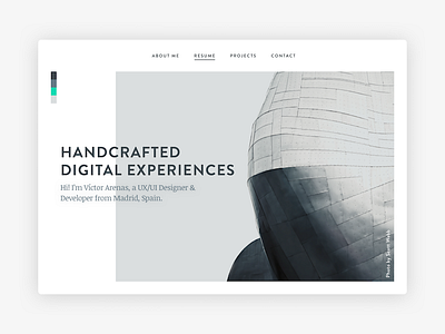 My portfolio redesign! architecture clean design grey interface minimal portfolio resume ui ux white