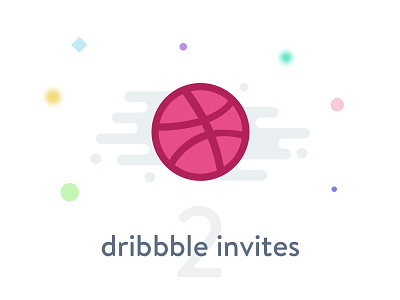 2x Dribbble invites draft dribbble gift giveaway icon invitation invite