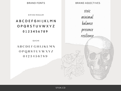 STOA - Brand Fonts & Brand Adjectives