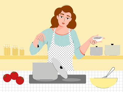 Cooking and Thinking! app design illustration vector