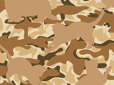 Cameowflage camo camouflage cats flat kitty meow pattern pets