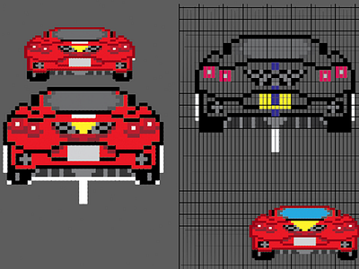 Pixel Art Ferrari