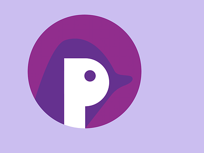 P is for Penguin logo penguin purple typography