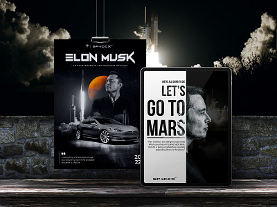 A4 Poster Design Concept of Elon Musk