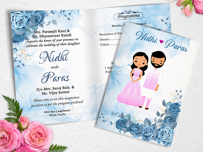 Wedding card Design design illustration typography vector
