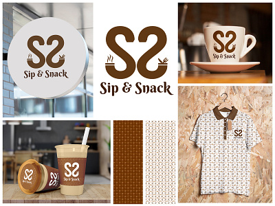 Sip and Snack Branding branding design graphic design illustration logo mockup pattern social media typography vector