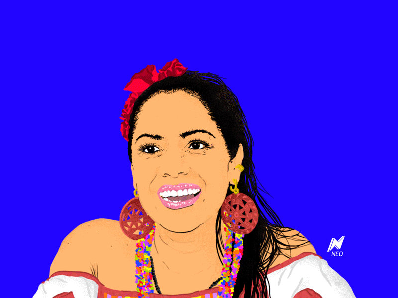 Lila Downs brush illustration ilustración mexican motion musician social media woman