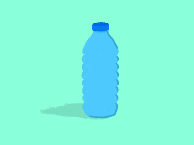 Beber Agua bottle brush ilustration water