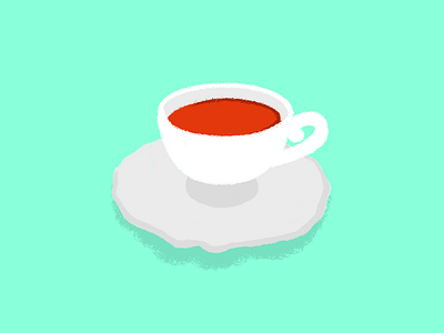 Taza de Té brush cup of tea ilustration relaxation
