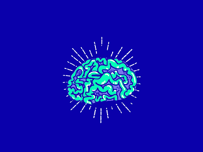 Cerebro Azul brain brain logo brush ilustration smart think