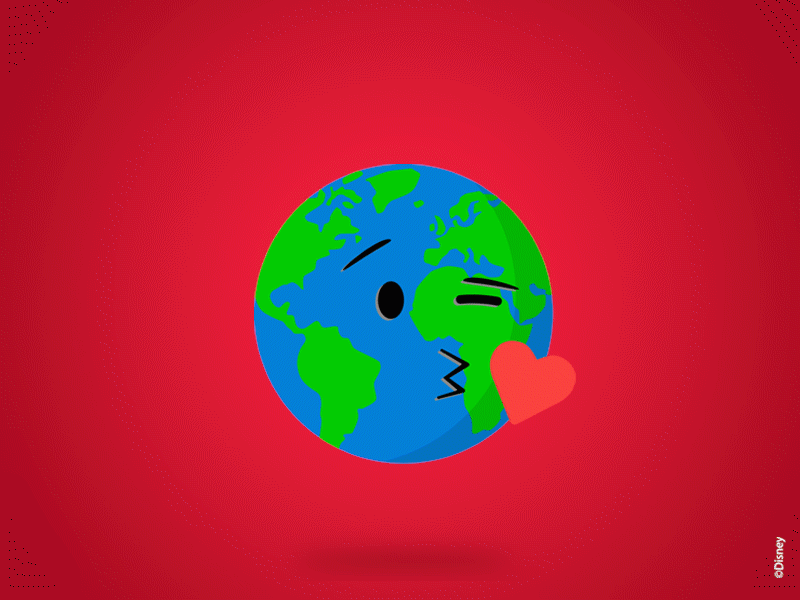 ¿Cómo se dice beso en otro idiomas? disney emoji flat design gif ilustración ilustration ilustração kiss languages message video video art world