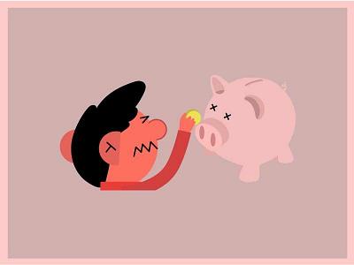 Logra tus propósitos 3 character design currency flat design ilustración ilustration ilustrção little pig men money pig post save money social media vector