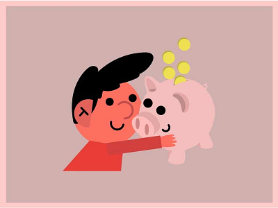 Logra tus propósitos 4 character design character development currency flat dashboard flat design ilustración ilustration ilustração little pig money pig post save money social media vector