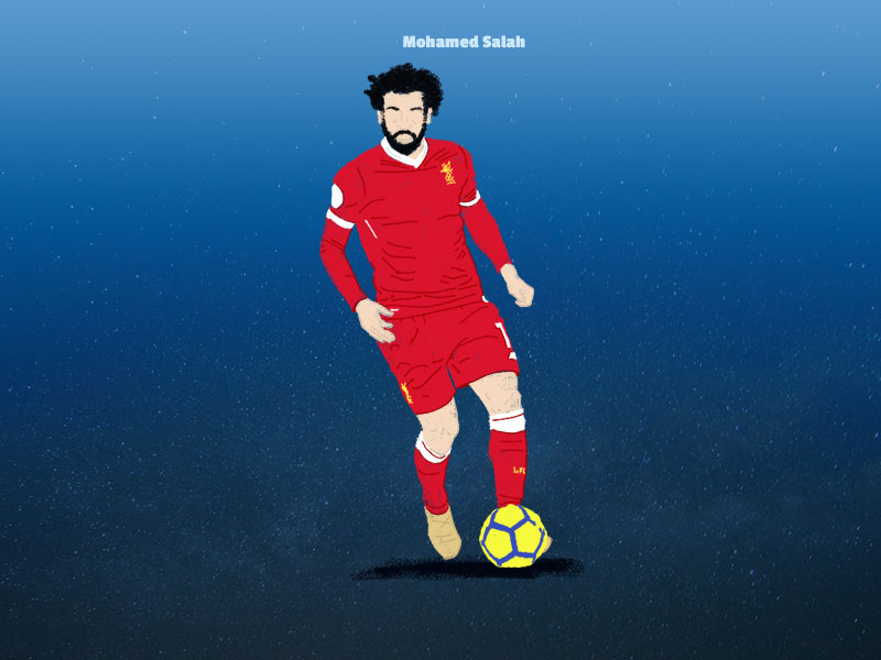 Mohamed Salah brush illustration liverpool liverpool fc man photoshop player soccer sport the champions league