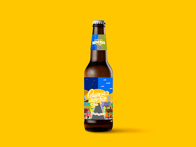 "Crear con las manos y la tierra" adobe photoshop beer brush craft folklore illustration jalisco label label beer méxico traditions