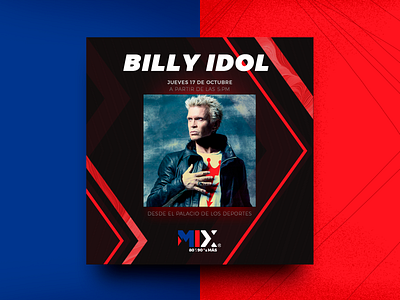 Billy Idol en Mix FM 80s 90s artist beat concert design man mexico mexico city mix music musician post social media sound