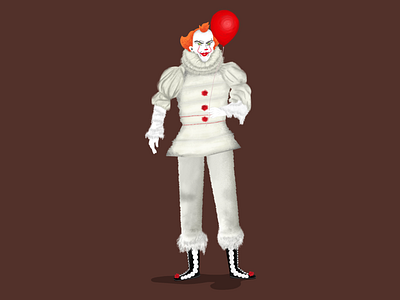 It, the clown adobe photoshop art assassin balloon brush character design clown drama fanart halloween history horror illustration movie pennywise thriller