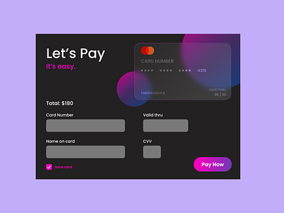 Daily Ui 002: Credit card checkout dailyui designprocess learning userinterface uxui