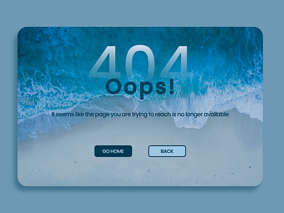 Daily UI Challenge 008: 404 Error page