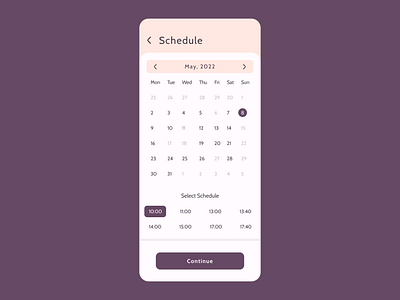 Daily UI Challenge 038: Calendar