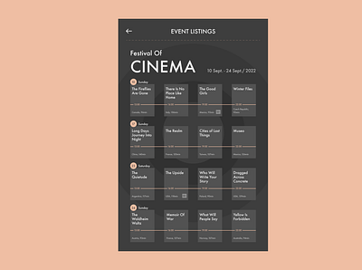 Daily UI Challenge 070: Event Listing dailyui design designprocess learning ui userexperience userinterface uxui