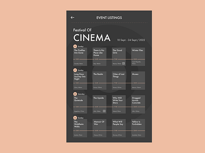 Daily UI Challenge 070: Event Listing