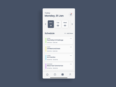 Daily UI Challenge 071: Schedule