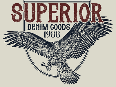 Superior denim goods. branding design fashion graphic design groovy illustration logo