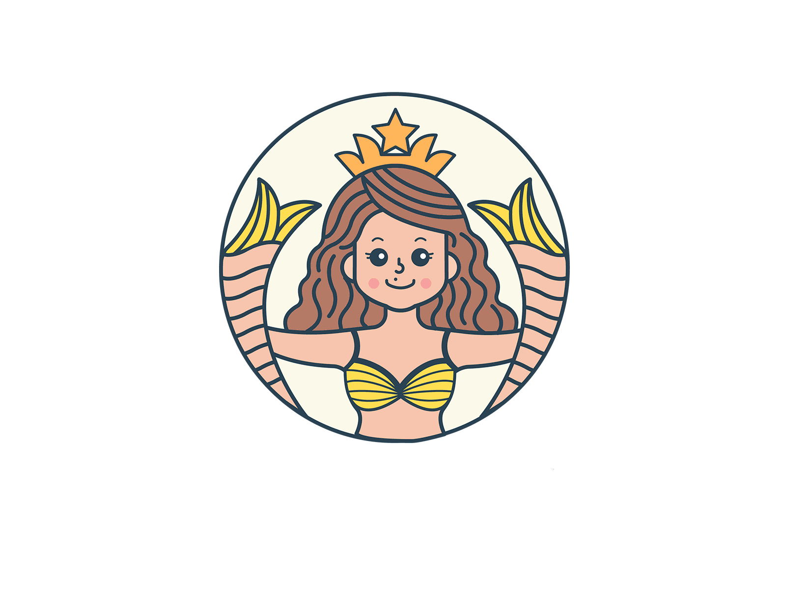 STARBHAKS animation brandidentitydesign colourful cutegirl gif girl illustration logo design mermaid siren starbucks wavy hair woman