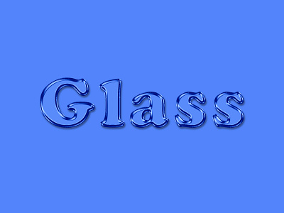 Glass text effect Photoshop