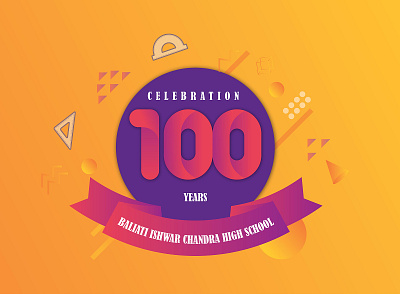 100 Years Celebration Monogram logo