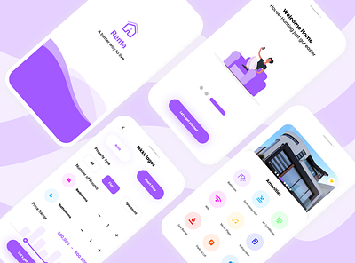 A house Rent App called Renta. design ui user experience design ux