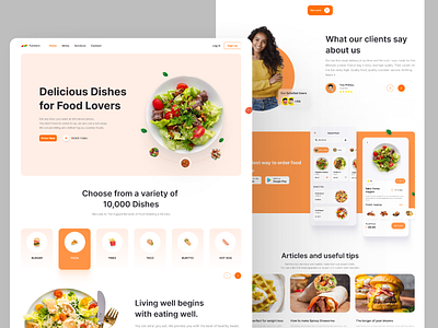 Food Delivery Landing Page Design app design fooddeliverywebsitedesign foodwebsitedesign restaurantlandingpagedesign ui user experience design ux