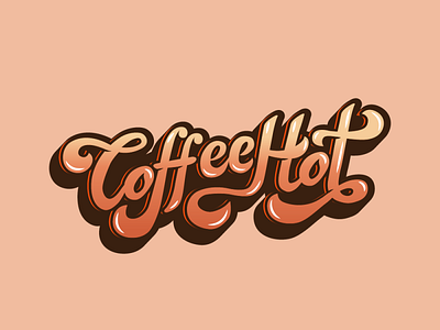 Vector lettering logo for a coffee house