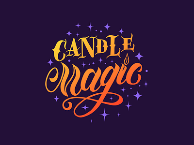 Lettering logo for handmade candle shop