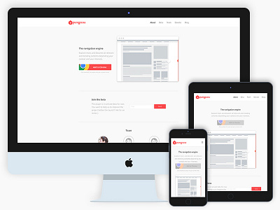 Responsive landing page Pumgrana beta chrome design desktop landing page mobile plugin product project responsive tablet ui