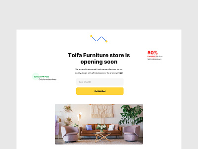 Furniture Store Header Design clean design landing page minimal modern pitch pages typography ui ux web website