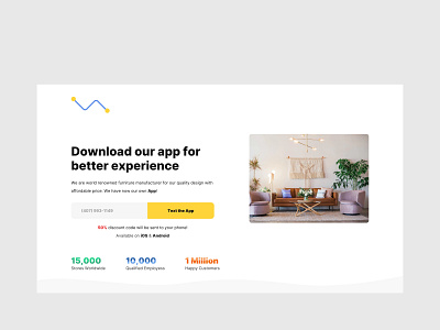Furniture Store Header Design Squeeze Page app clean design minimal modern typography ui ux web website